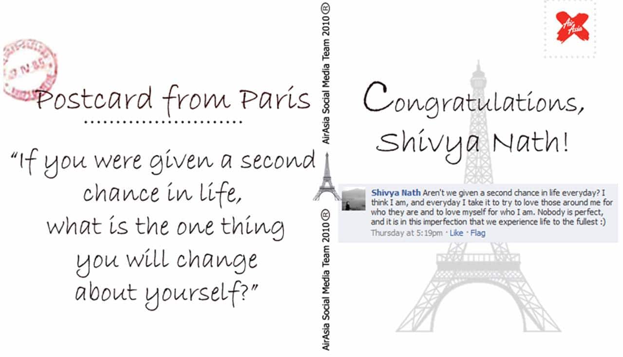 airasia paris postcards love challenge