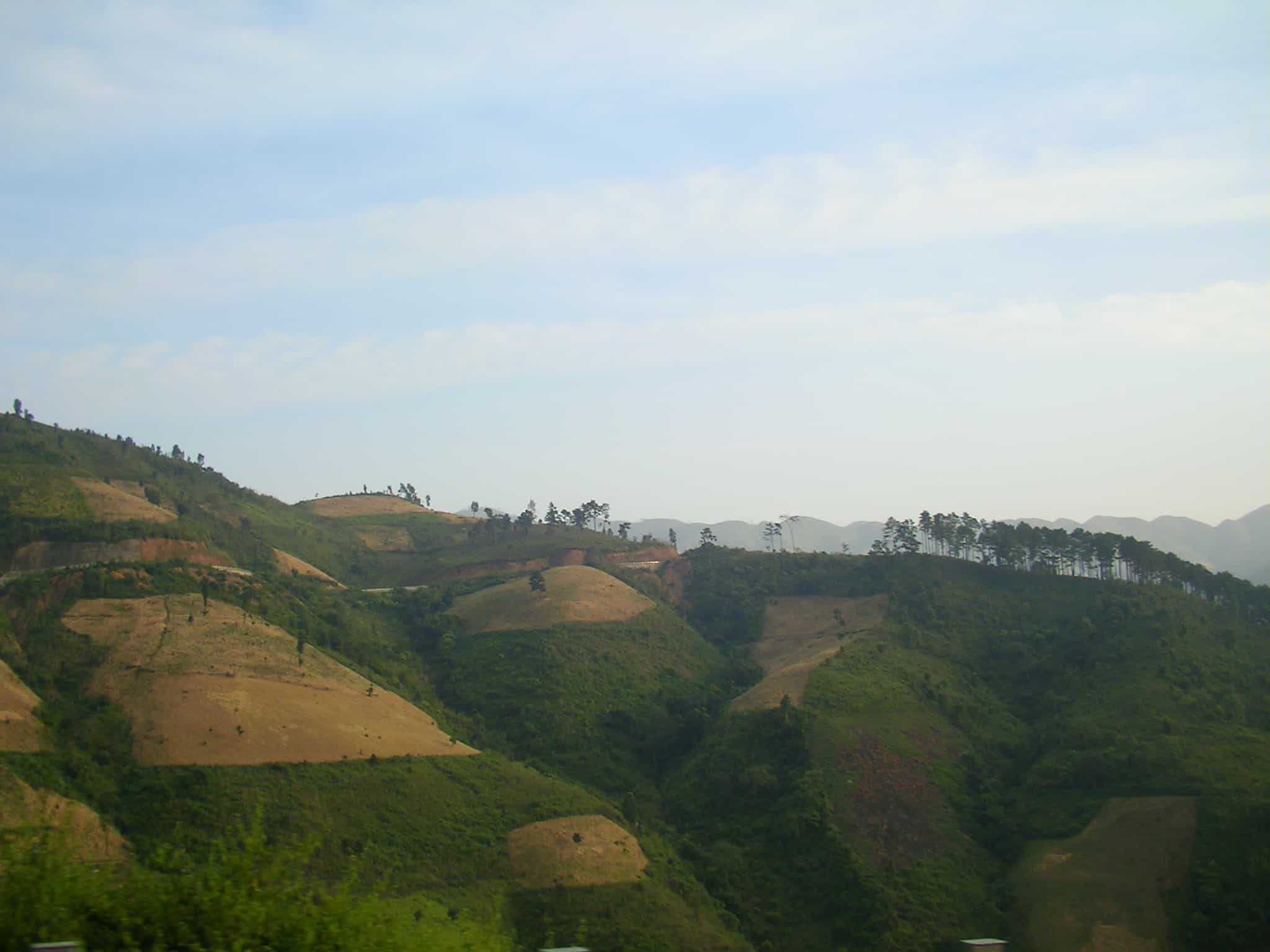 A glimpse of the mountains from the bus son la, dien bien phu, mai chau, moc chau, north vietnam