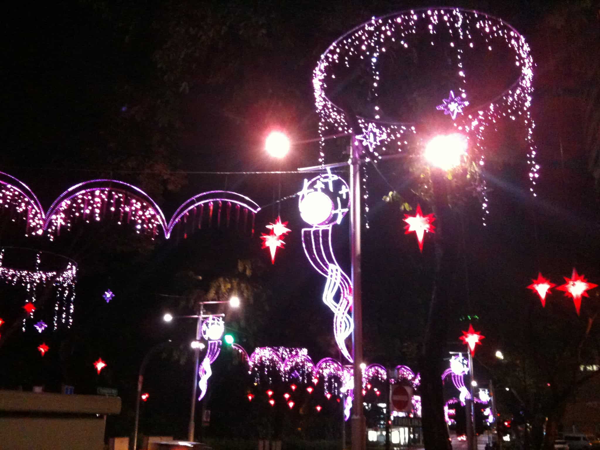 Purple light-up at Orchard Purple light-up at Orchard, Christmas in Singapore