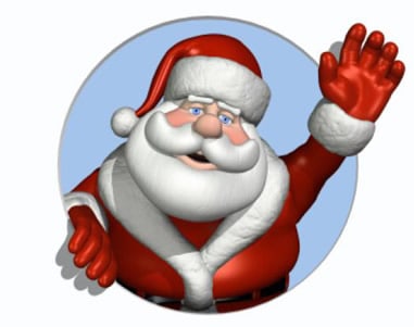 Santa claus santa, waving, wish