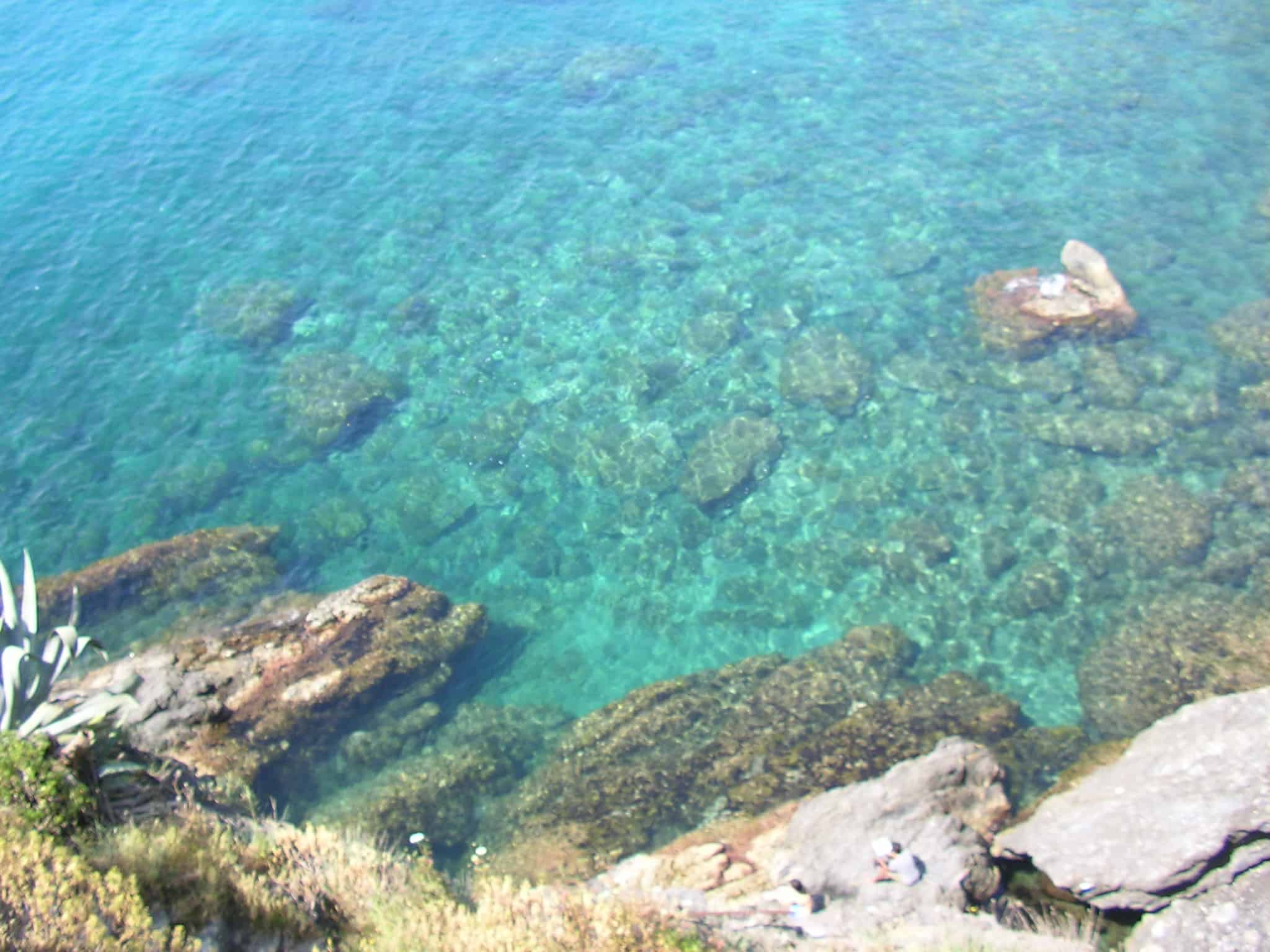 Azure waters. Cinque Terre, italian riviera, italy, Mediterranean sea