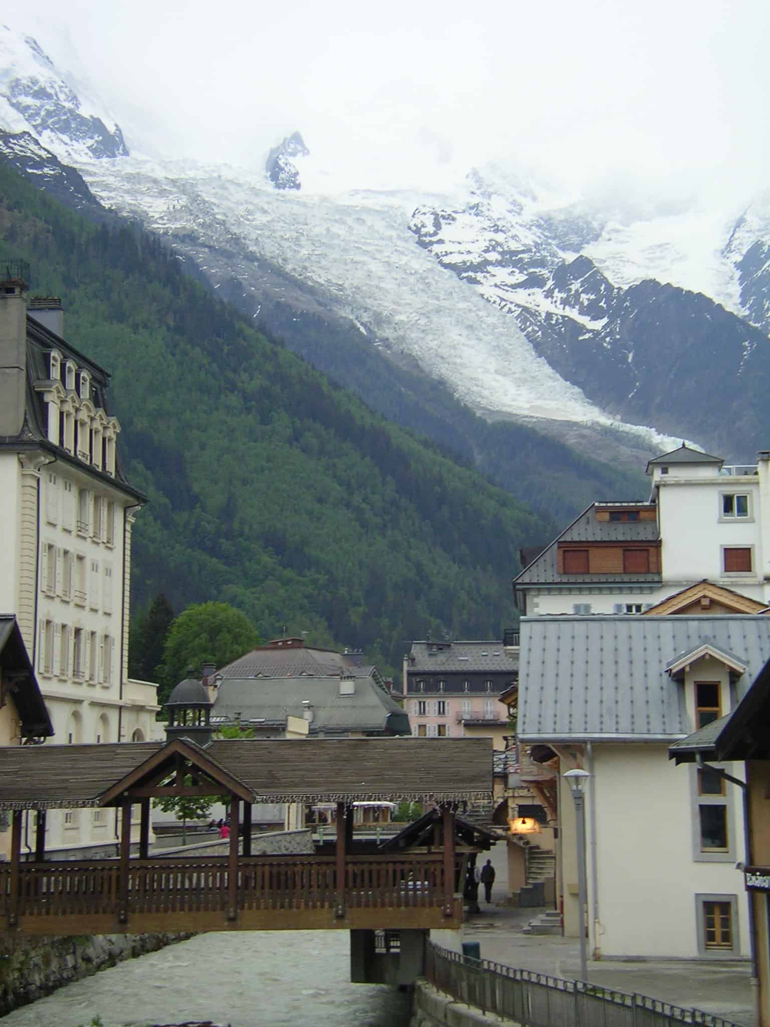 the town of Chamonix. Chamonix, France, Alps