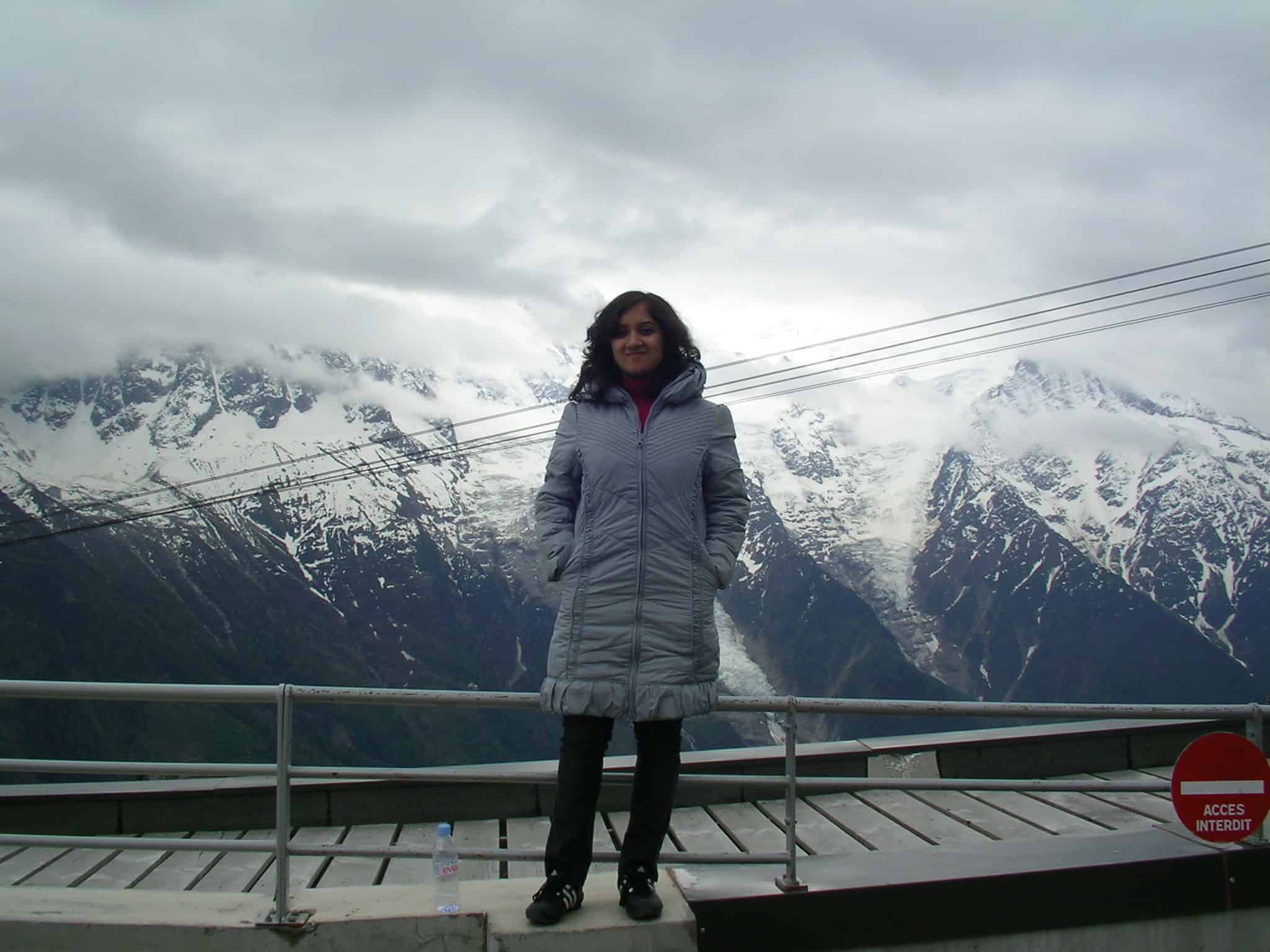 On the roof of France. France, Alps, Chamonix, Mont Brevent