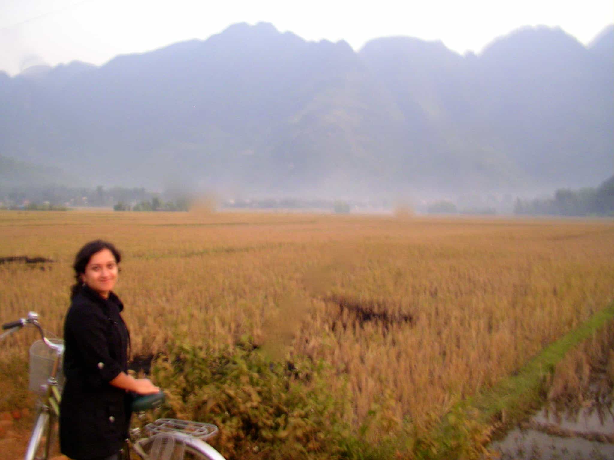 Rice paddies Mai Chau Northwest Vietnam, offbeat Vietnam, rice paddies, biking, Ben Lac village, Off the beaten track, Vietnam travel blog, Mai Chau, small towns near Hanoi