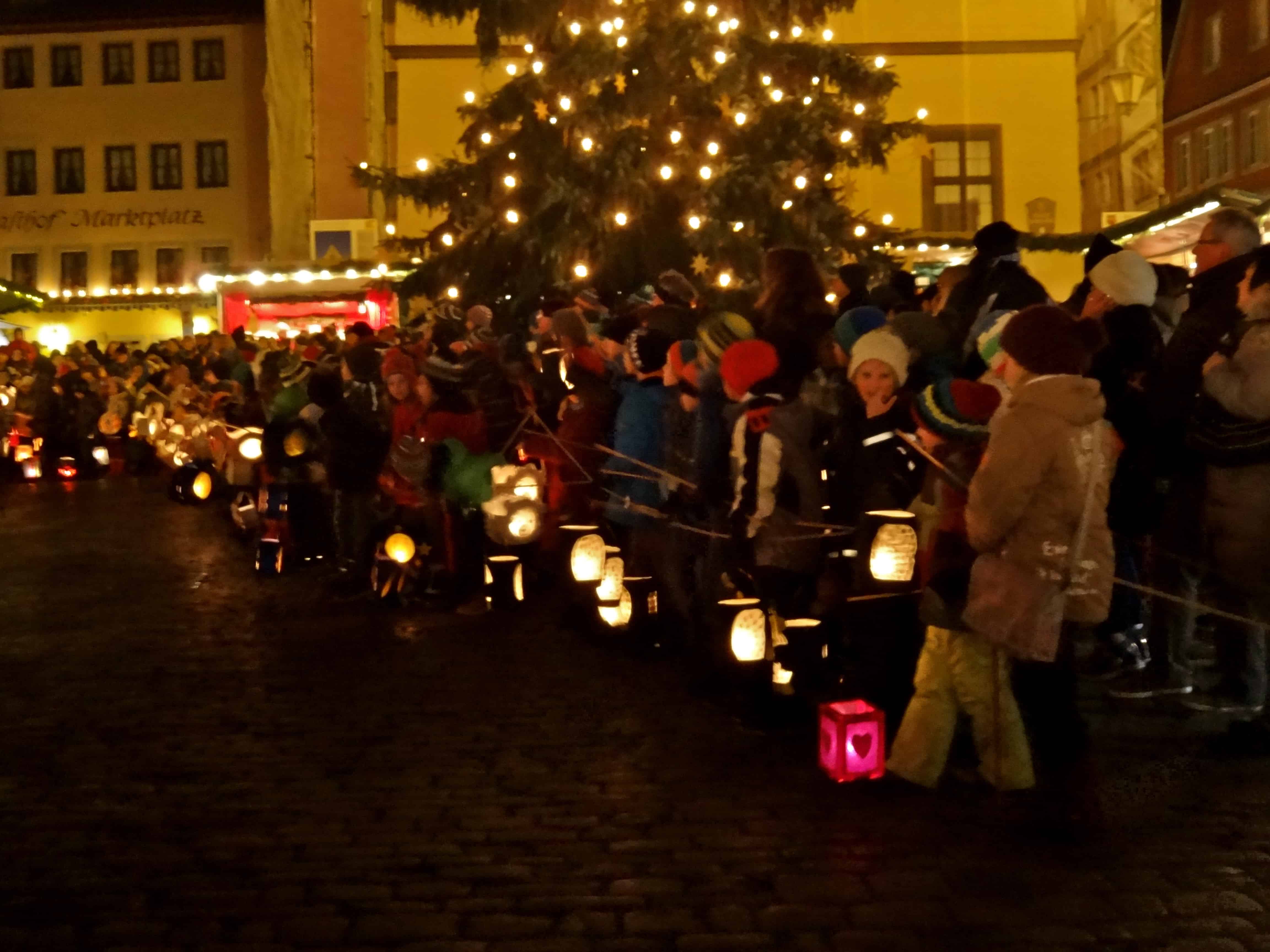 rothenburg christmas market kids enjoying at a christmas market in rothenburg