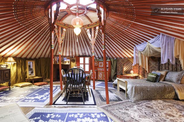 Airbnb yurt, #AirbnbBucketList