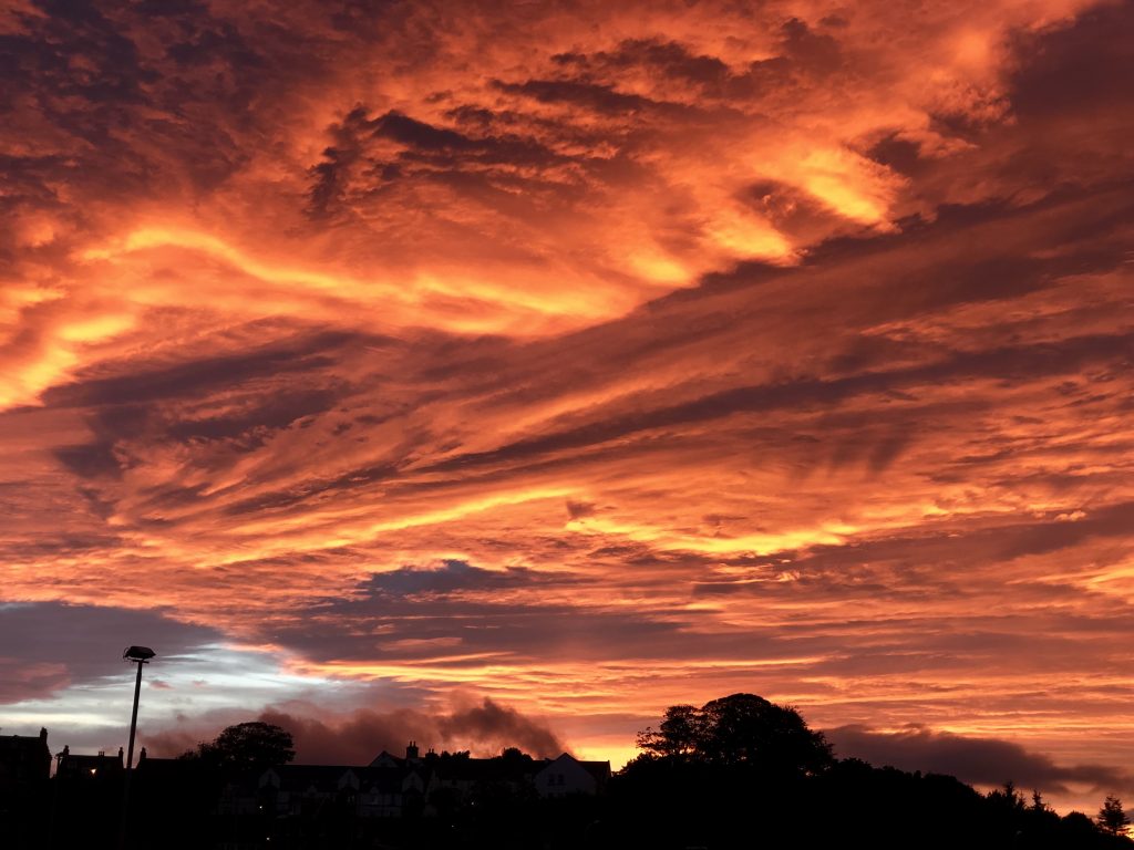 sunset scotland, stonehaven scotland